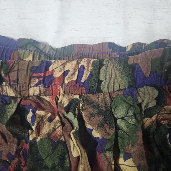Tan Jay Vtg Midi Skirt Multicolor Leaf Foliage Woodland Fairy Sz 16 Cottagecore - Picture 6 of 9